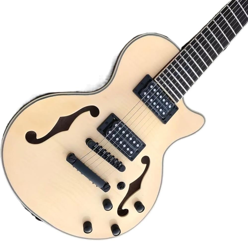 Custom Guitar 7 String F Hole Jazz Guitar Customize Electric Guitar Natural Color Guitar Customized