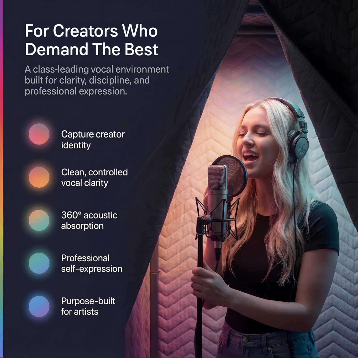 'Snap Studio' Portable Recording Booth | '#1 Vocal Booth' Rolling Stone | Record Crisp, Dry, Echo-Free Vocals at Home or On-The-Road | The Original & Best Studio Booth, Trusted By Singers & Voiceover