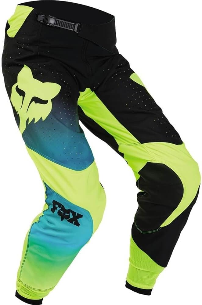 Fox Racing Black/Flo Yellow/Teal Sz 34 360 Streak Pants