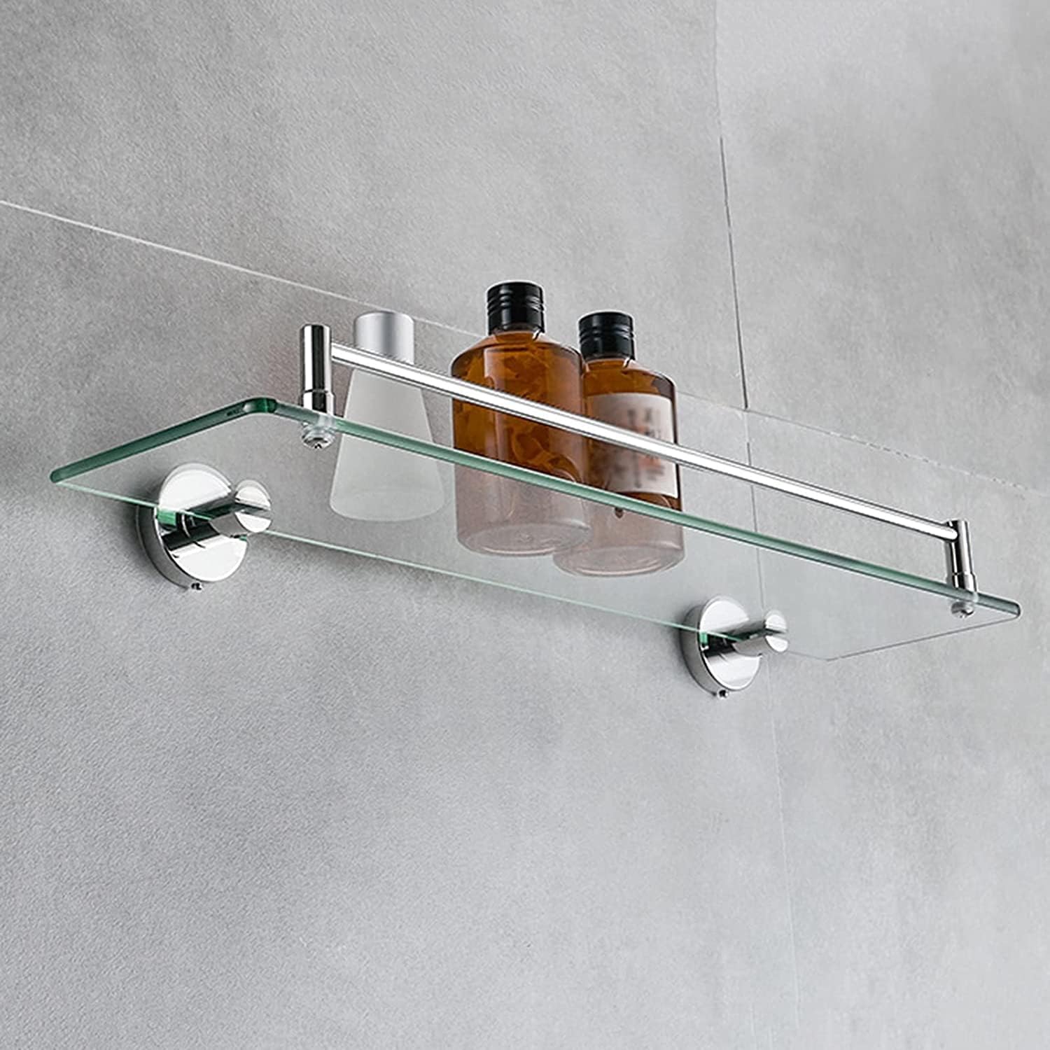 MbeLLO Shower Corner Shelves ，Wall-Mount Rectangular Bathroom Shelf Holder with Guide Stainless Steel Storage Rack Bathroom Shelves Shower Shelves