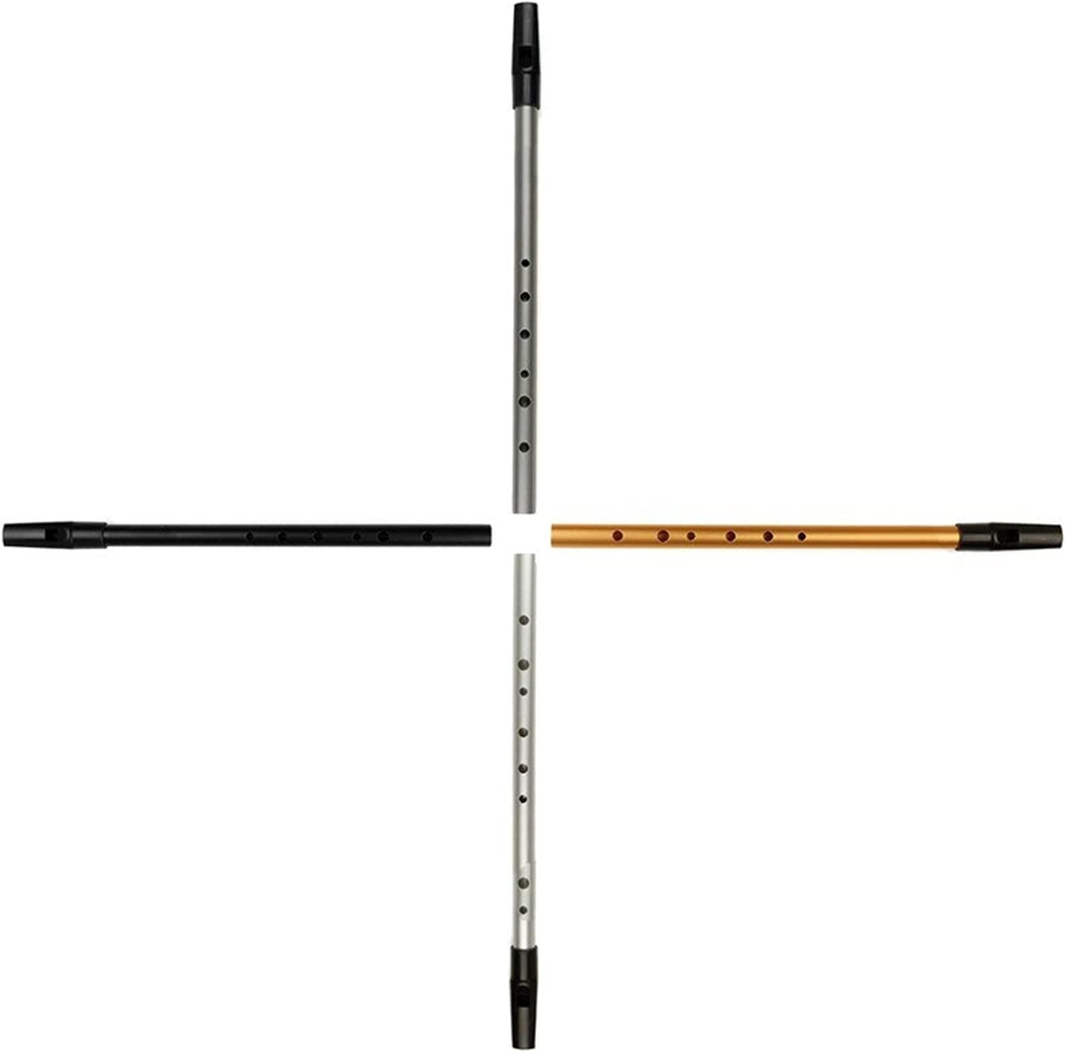 Flute Musical Instrument D Key Silver Flute Tin Whistle Instrument Orff Woodwind Flute Starter Flute (Color : Black)