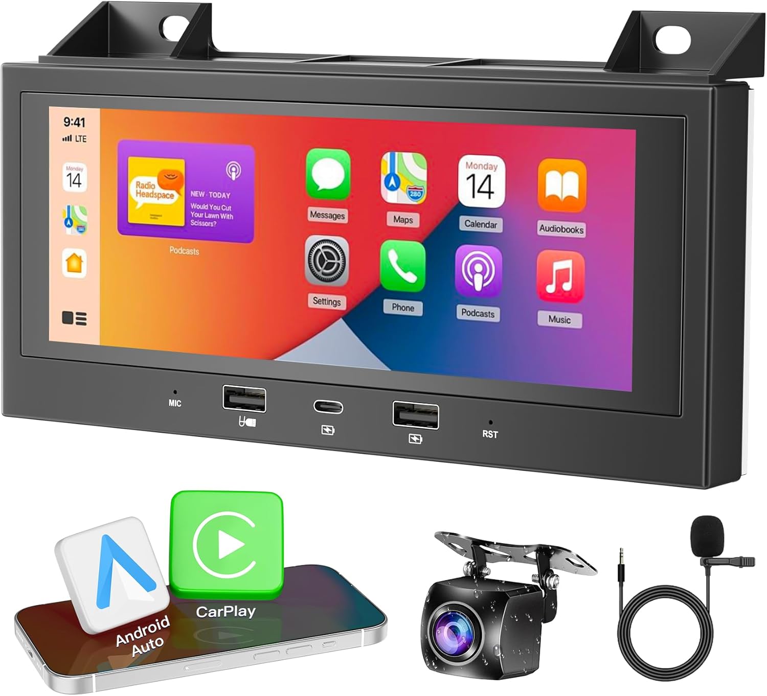 8Core Car Radio for Chevrolet Chevy S10 Blazer 1994-1997, GMC Sonoma 1994-1997, GMC Jimmy 1995-1997, Isuzu Hombre 1996-1997, 2+64GB Touch Screen GMC Stereo with Wireless Carplay Android Auto USB Port