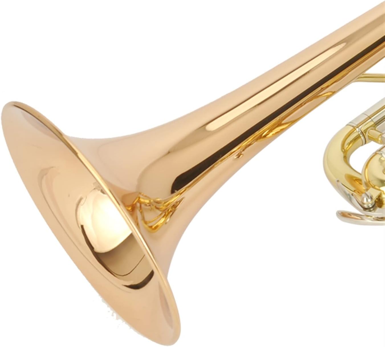 KESHUO B-Flat Phosphor Bronze Blow Rod Two-Color Trumpet Instrument Small Stage Wind Band Brass Instrument Trumpets