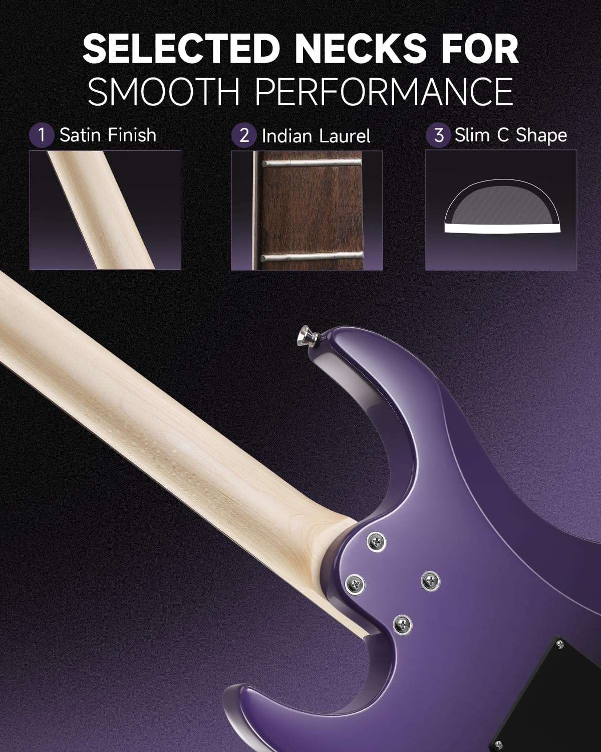 Donner DMT-66 39 Inch Full Size Electric Guitar for Beginner with Bag, Purplish Black and Donner Mini Guitar Amp Small Electric Guitar Amplifier 5W Portable