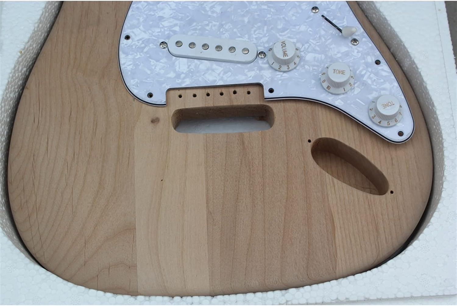 6-String Electric Guitar Semi-Finished Products with A Full Set Gold Plated of Accessories Self-Assembly Unfinished Guitar Set