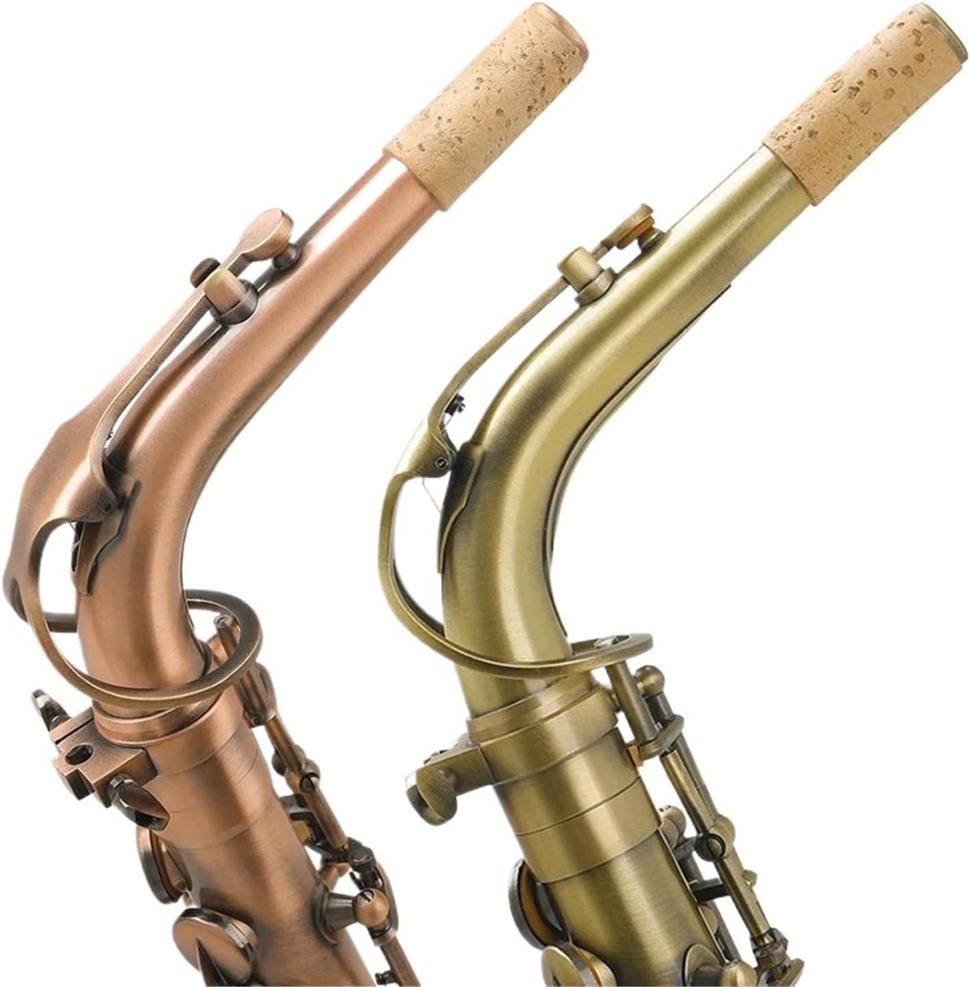 Saxe Curved Neck Alto Saxophone Bend Neck Brass Material Sax Woodwind Instrument Accessory 24.5mm(Gold)