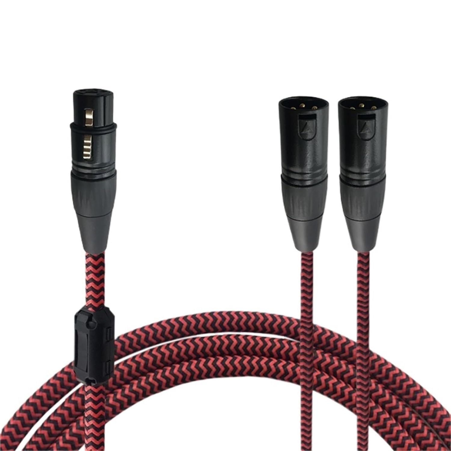 3 Pin Female XLR to 2 XLR Male Anti-Jamming Shield Dual XLR Mic Microphone Amplifier Mixer Splitter Audio Cable(8m)