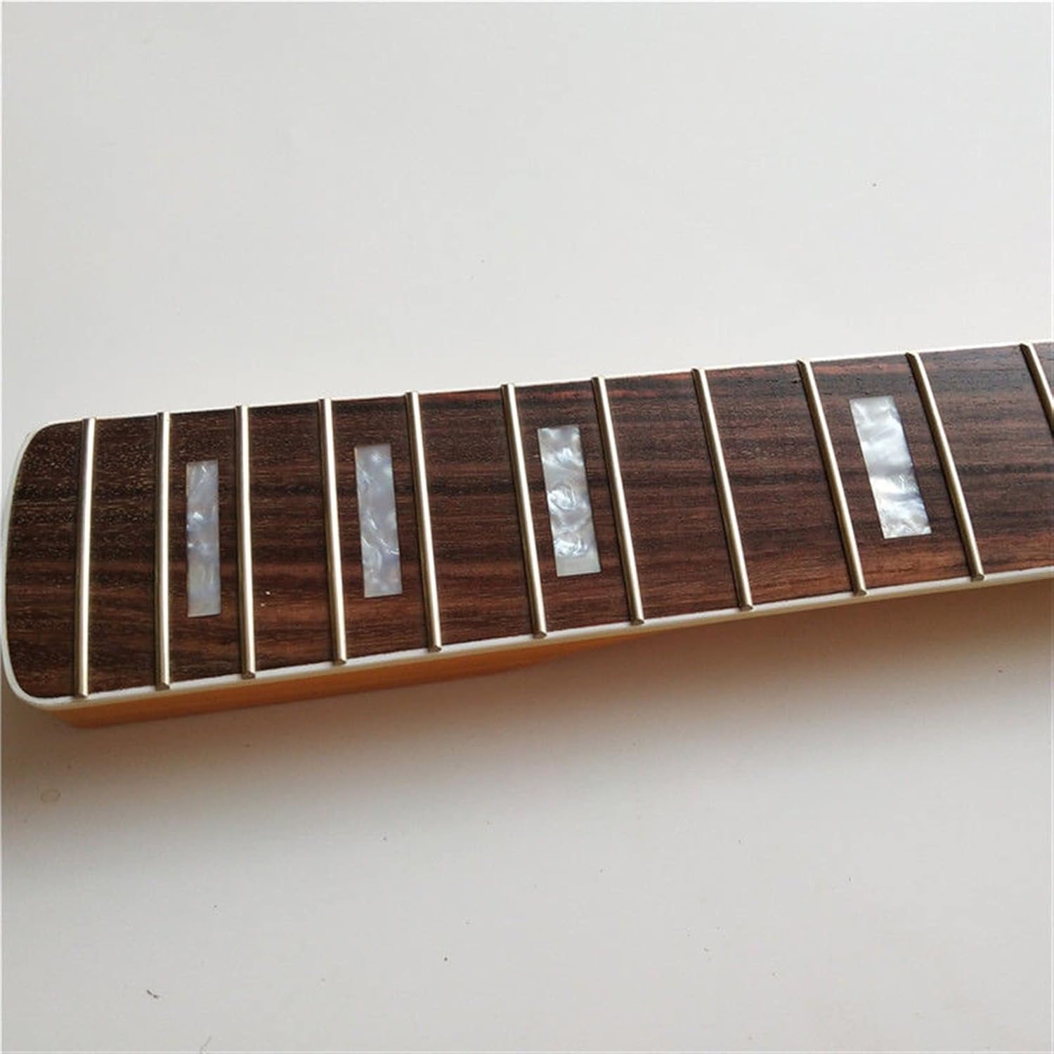 TSTS Maple 20 Frets Bass Guitar Neck Part 4 String Rosewood Fingerboard 34 Inch Yellow Guitar ​Neck Replacement
