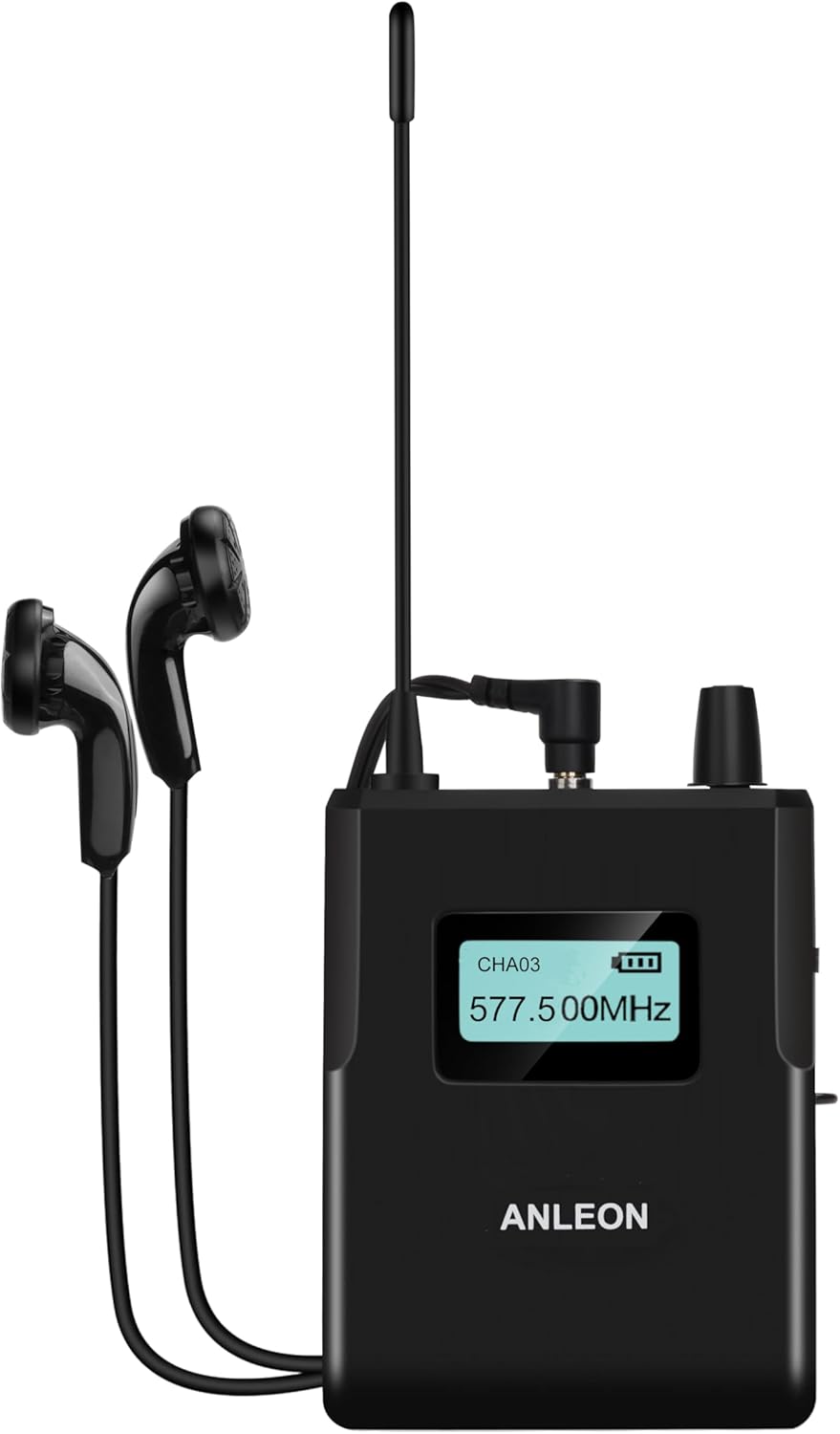 ANLEON MTG-400 Wireless Tour Guide Language Interpretation System Crystal Clear Audio Wireless Lavalier Lapel Microphone System (1 Transmitter -1 Receiver)