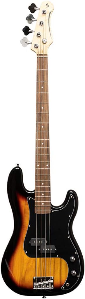 Stagg 4 String Bass Guitar, Right, Sunburst, Full (SBP-30 SNB)