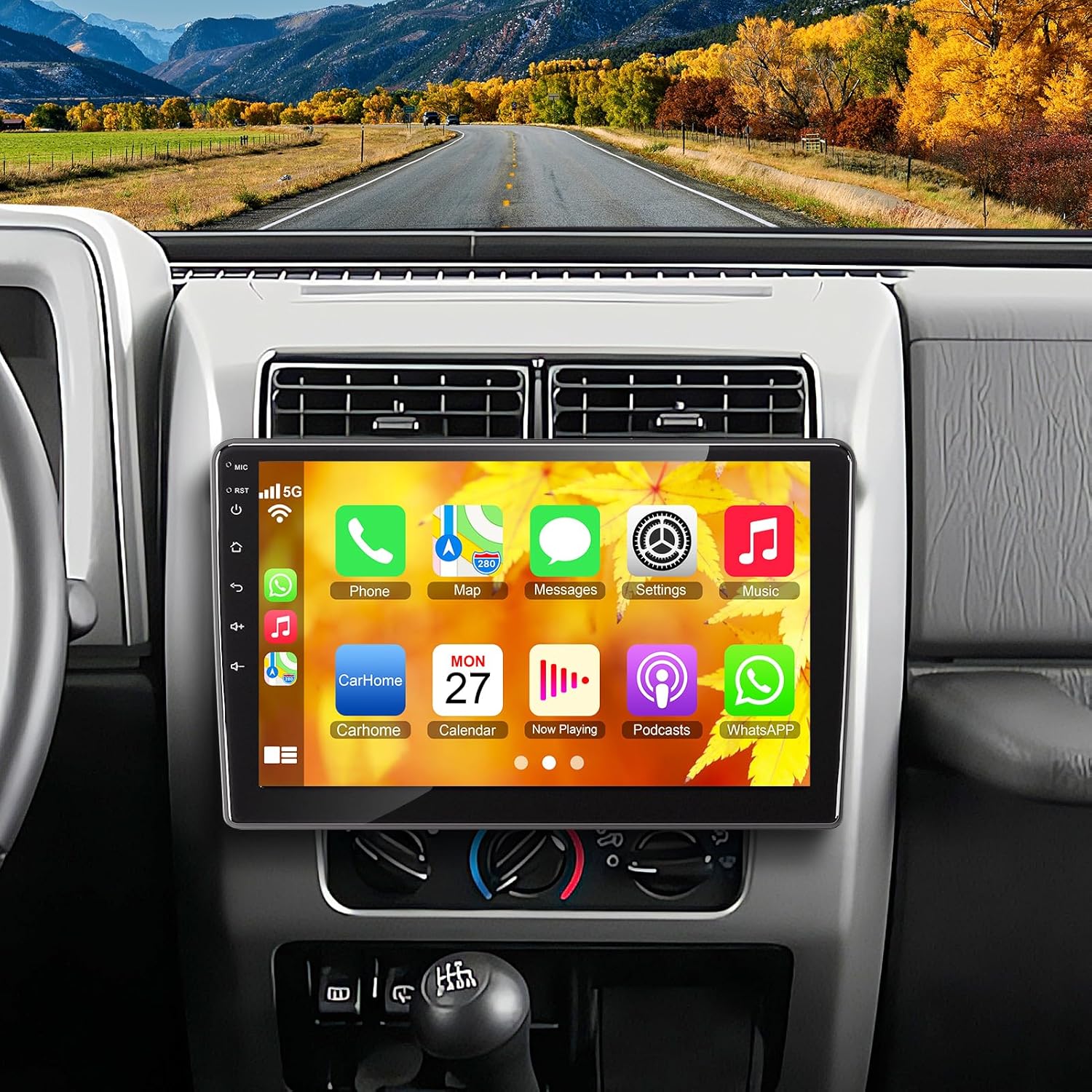 [4G+64G] Car Radio for Dodge RAM(2002-2006), Jeep Wrangler (2003-2006),Jeep Grand Cherokee (1999-2004), Chrysler 300(2002-2004), Support Wireless Carplay&Android Auto, 9 inch IPS Touchscreen