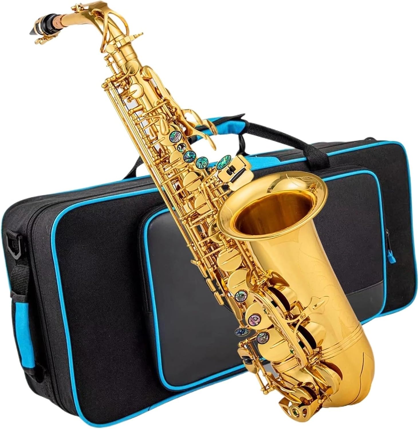Woodwind Instruments Eb Alto Saxophone Brass Lacquered Gold E Flat Sax Musical With Case Mouthpiece Accessories