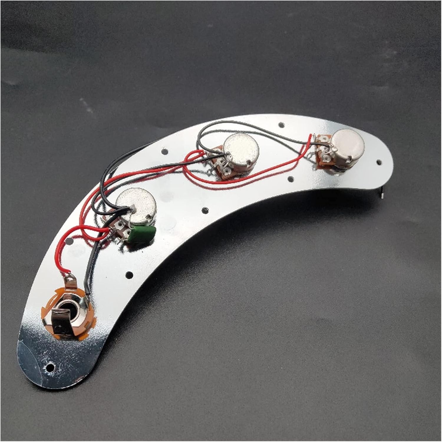 TSTS Chrome Pre Wired Loaded Converter Control Plate for Bass Guitar Guitar Wiring Harness Prewired