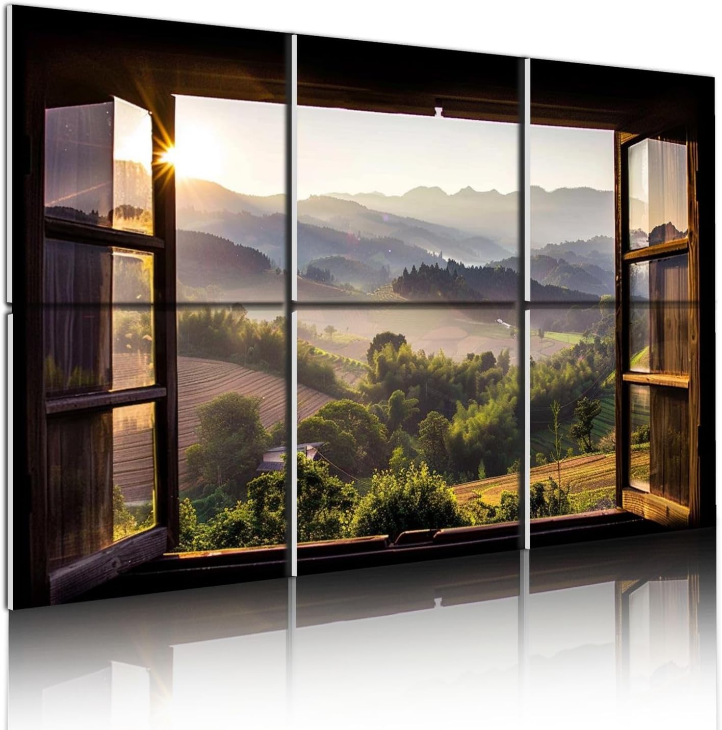 Art Acoustic Panels landscape nature view view from window wonderful landscape nature view 6 Pack Decorative Sound Absorbing Wall Panels 72x48