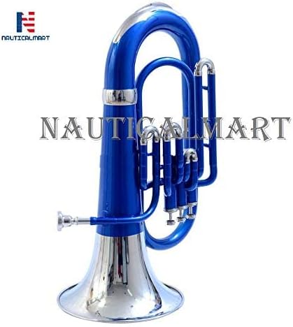 Brass Bb Euphonium 3 Valve - Blue Shade Musical Instrument