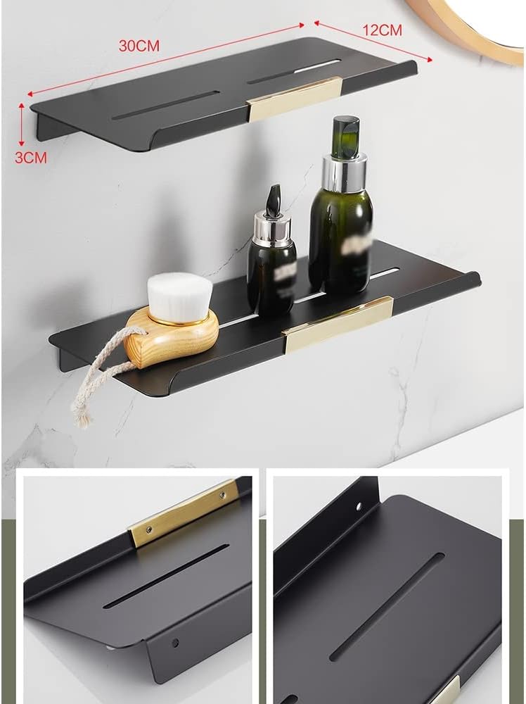 Shower Caddy Matte Black Bathroom Shelf, Shower Rack Storage Shelves, Shampoo Cosmetic Rack Holder, Wall Mount Bathroom Organization Bathroom Organizer (Color : Type A)