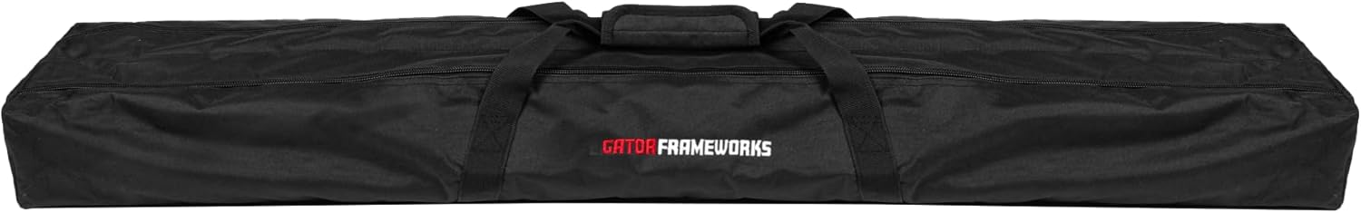 Gator Frameworks Deluxe Set with Self Rising Lift Assist Includes (2) Speaker Stands and Nylon Carry Bag, (GFW-SPK-3000SET)