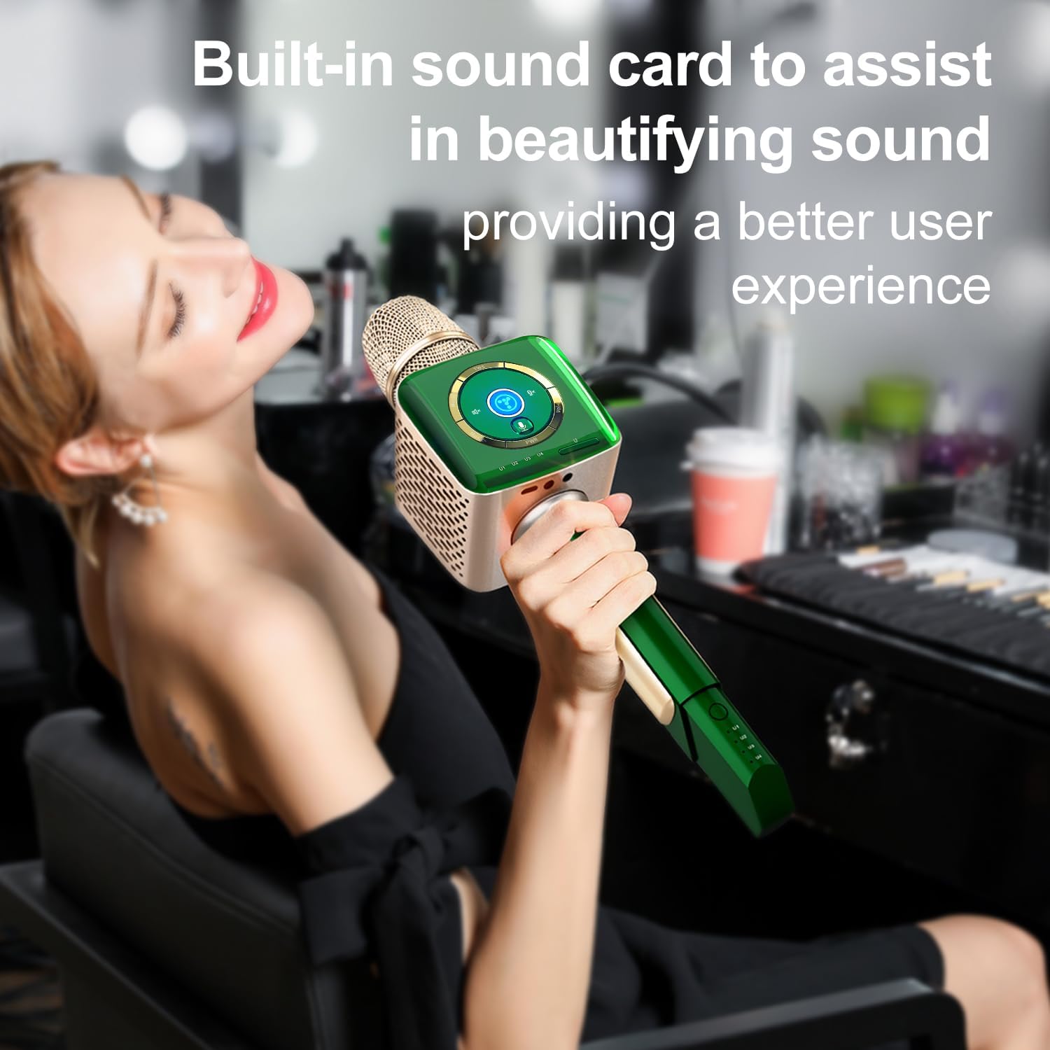 TOSING V1 Pro Karaoke Wireless Microphone for Adults Kids,20W Bluetooth PA Speaker UHF Receiver Portable Sing Karaoke Machine for Outdoor/Party/Car/Home/Church