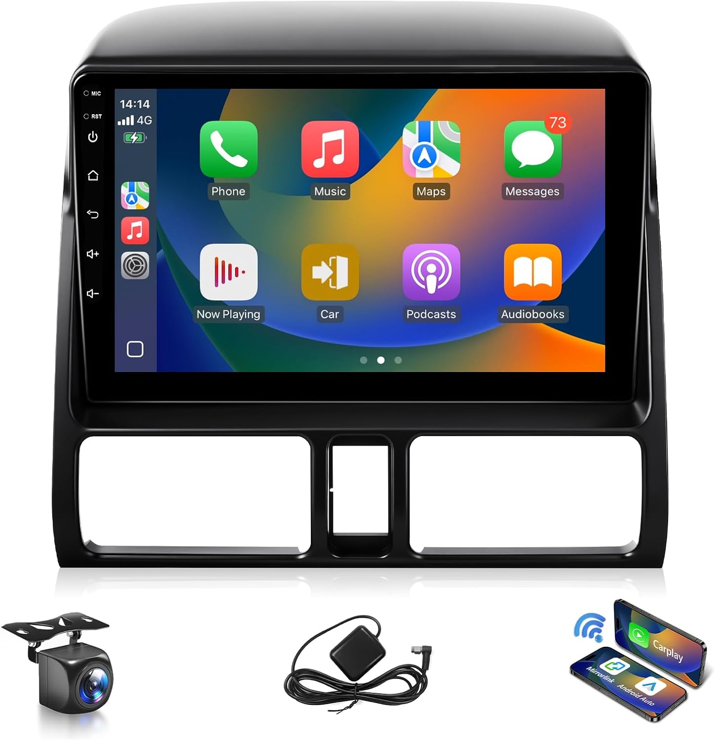Android 13 Car Stereo for Honda CRV 2002 to 2006 Wireless Apple Carplay& Android Auto, 9Inch CRV Car Radio Support Buetooth5.1/Voice Control/5G WiFi/GPS/Backup Camera/SWC/FM IPS Screen, 2+32GB