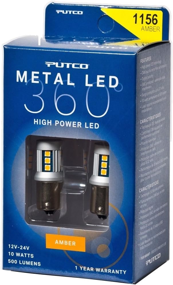 Putco 341156A-360 Metal LED Bulb, 1 Pack