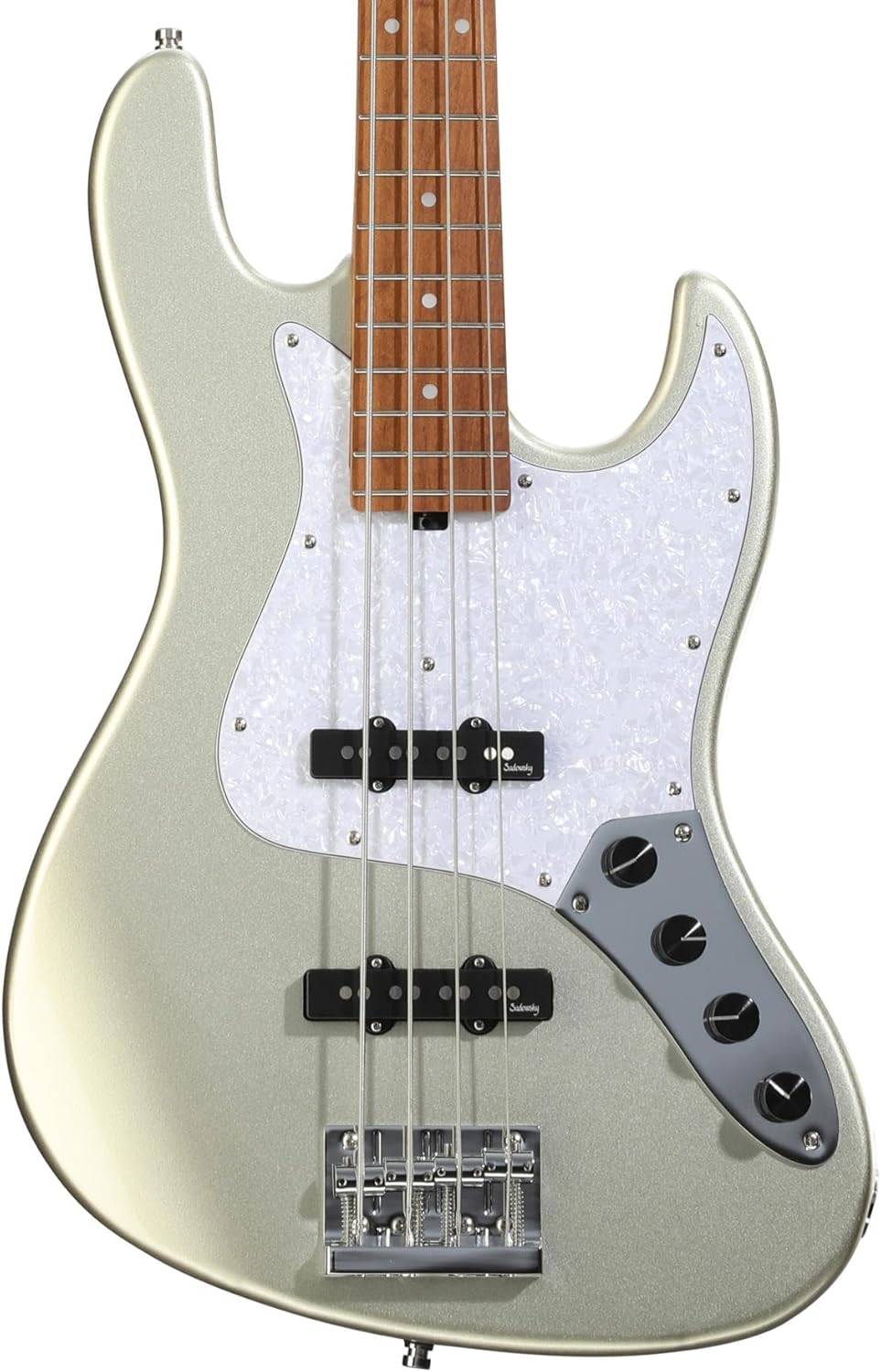 Sadowsky MetroExpress Vintage JJ Bass Guitar - Solid Champagne Metallic, Maple Fingerboard