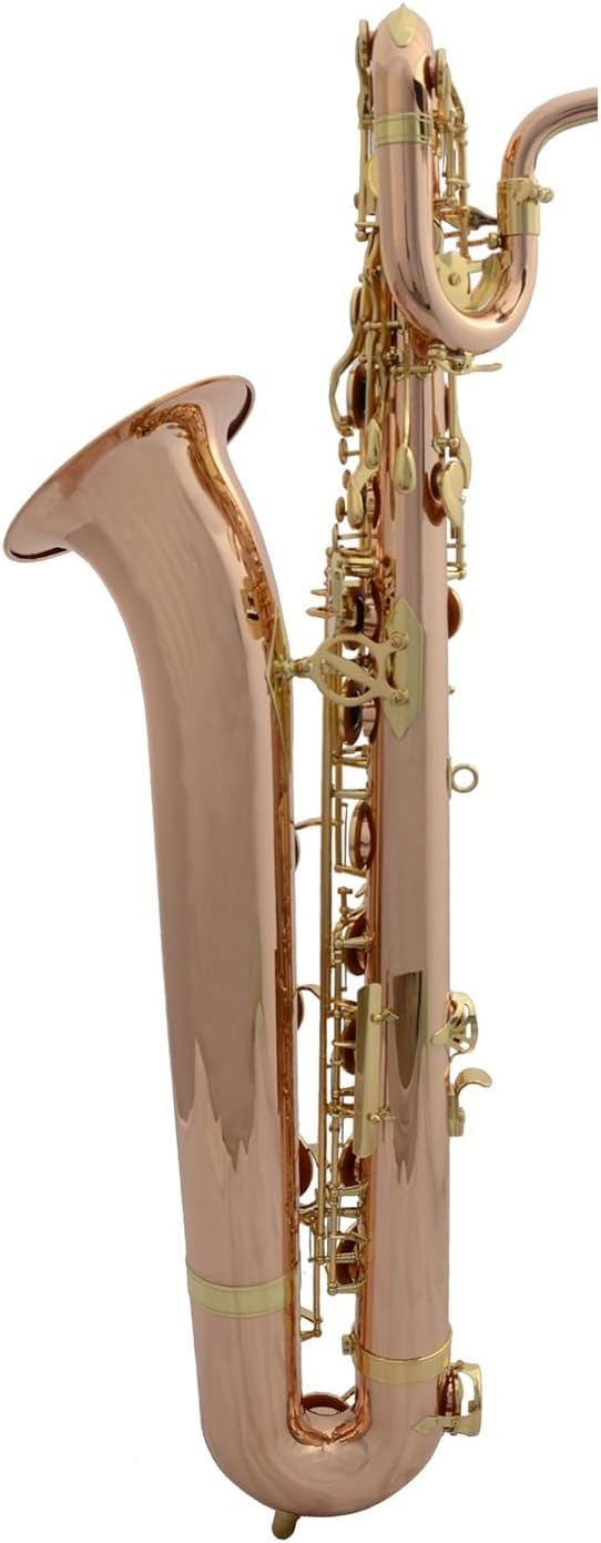 Professional Baritone E-Flat Phosphor Bronze Body Lacquered Gold Keys Saxophone Instrument