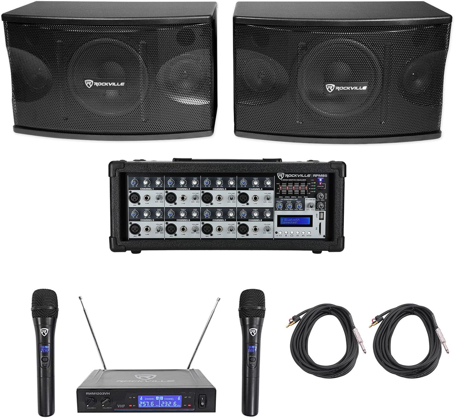 Rockville Karaoke Bundle: KPS80 8