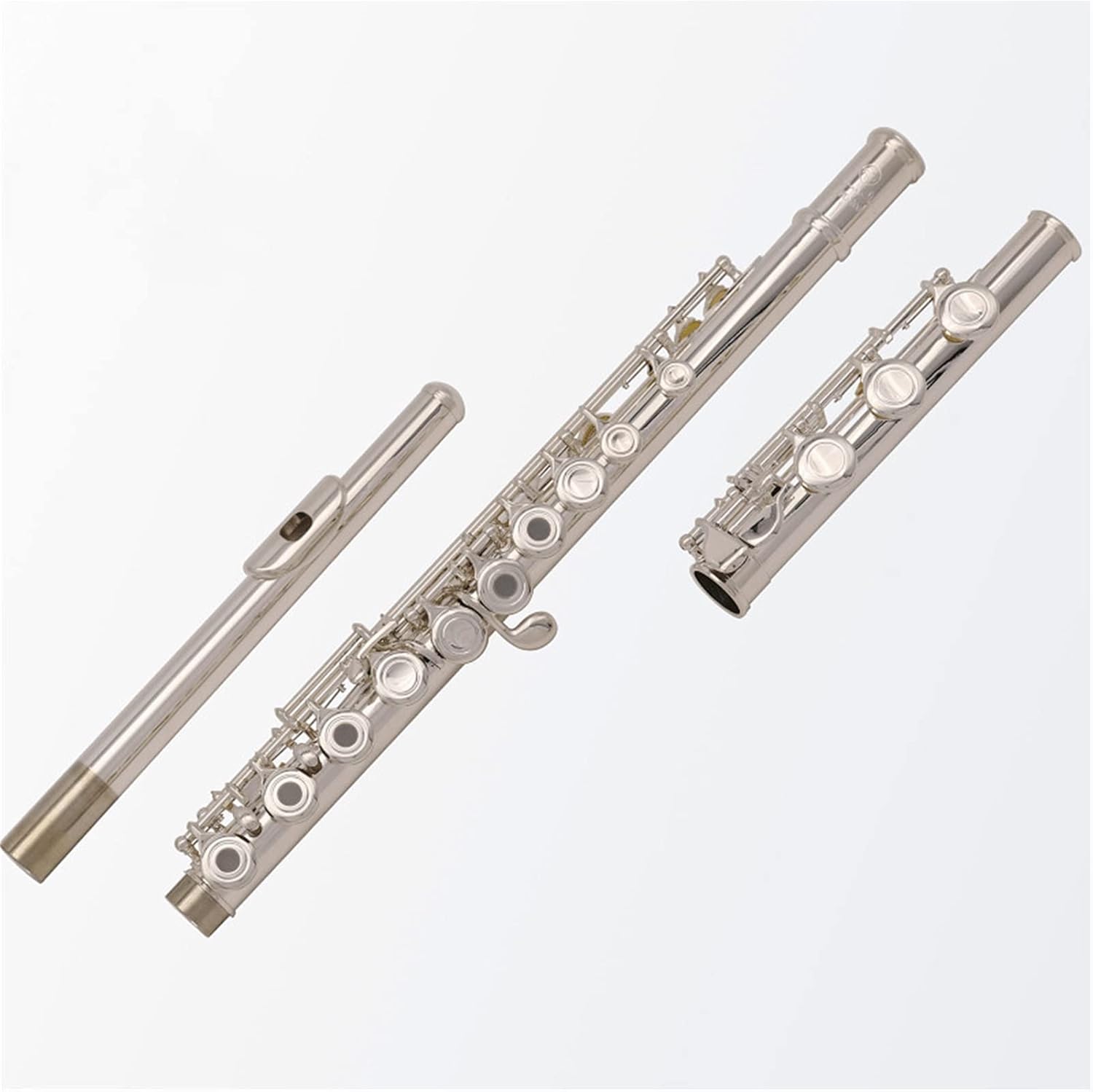 ZUZU New Silver Plating 17 Open Hole Flute C Tone B Foot Italian Pads Leather Case Beginners Flute