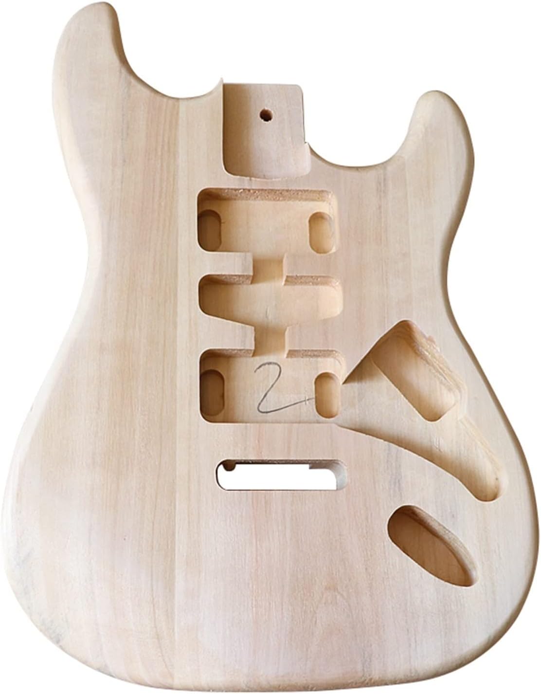 FLFL Poplar Wood Electric Guitar Body Wood Color for ST Guitar Body Parts Guitar Accessory Unfinished Guitar Kit