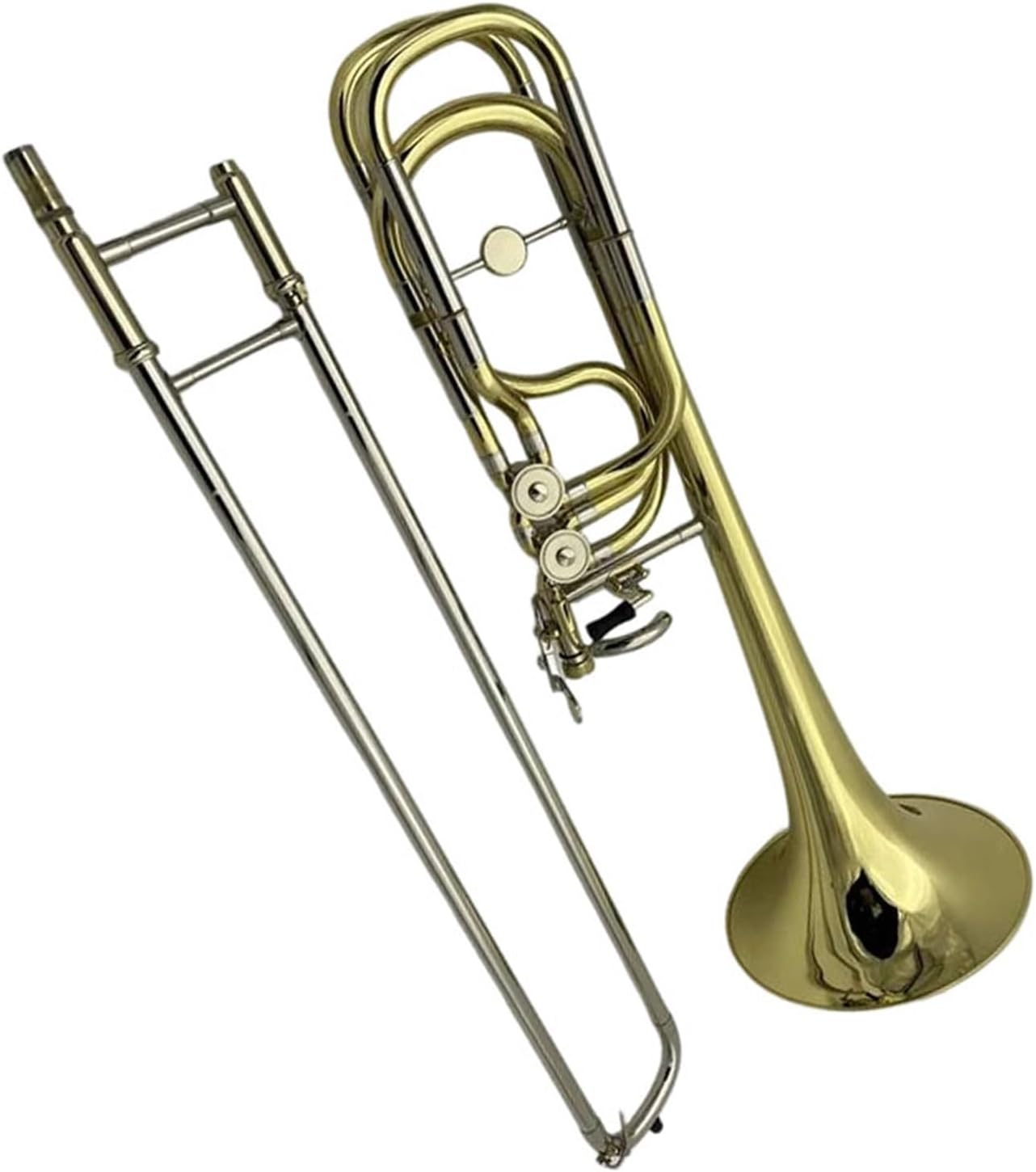 Adult Trombone Instrument Double Piston Trombone Bb/f Brass Plated Professional Instrument With Box Mouthpiece