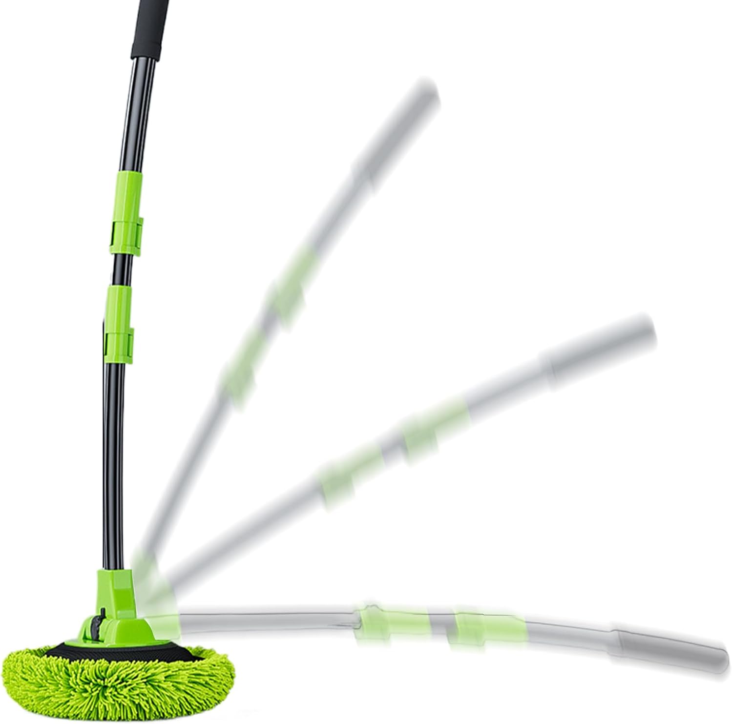 Car Wash Mop - Vehicle Washing Mop With Long Handle - Chenille Microfiber Dust Removal Tools, Automobile Detailing Accessories For Caravan, Truck, RV, Tires, Wheels