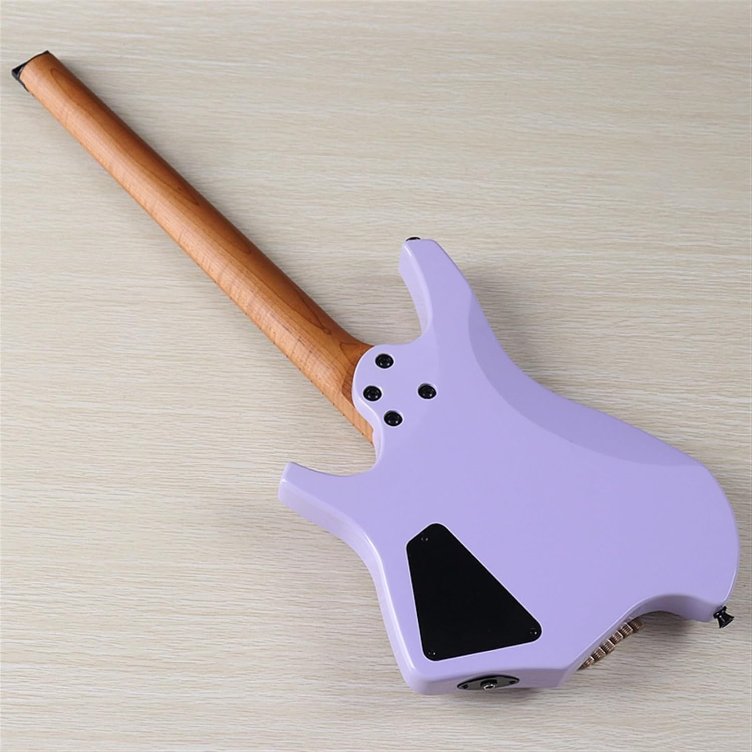 VENEKA Headless Electric Guitar High Gloss Headless Electric Guitar 30 Inch Travel Guitar Solid Basswood Body Canada Maple Fingerboard (Color : 01)