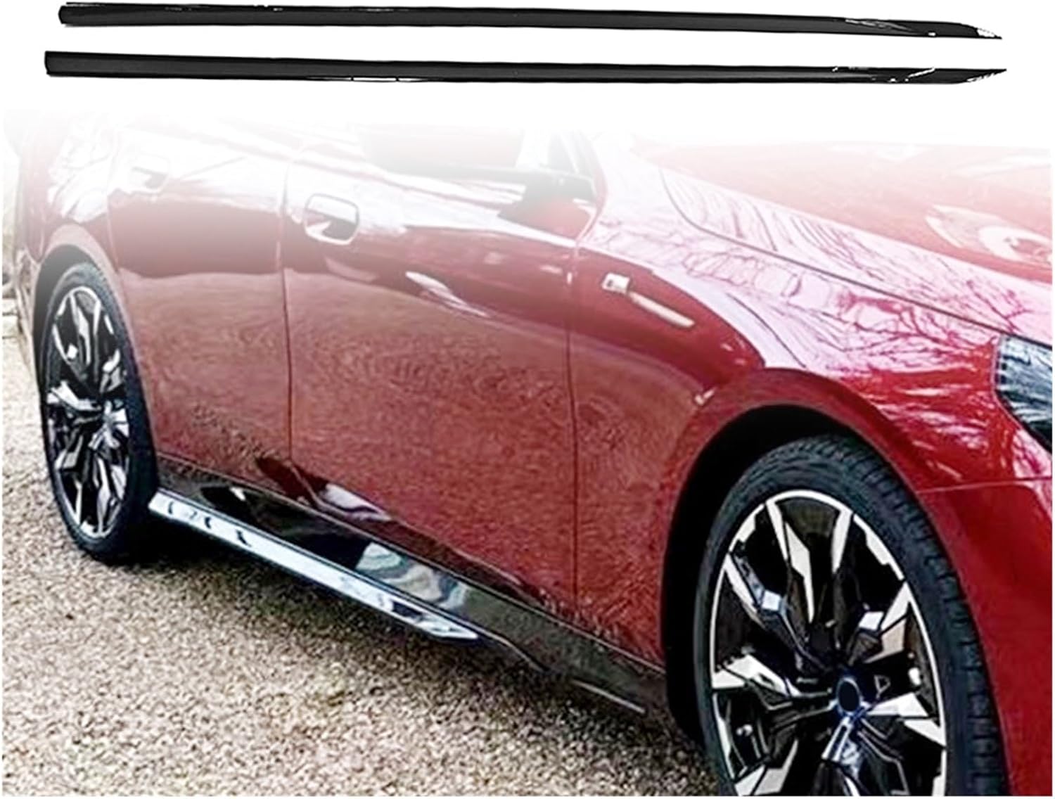 Carbon Fiber Car Side Skirts P Style Lip Chin Apron Body Kits Compatible For BMW 5 Serise G60 Side Bumper Car Accessories