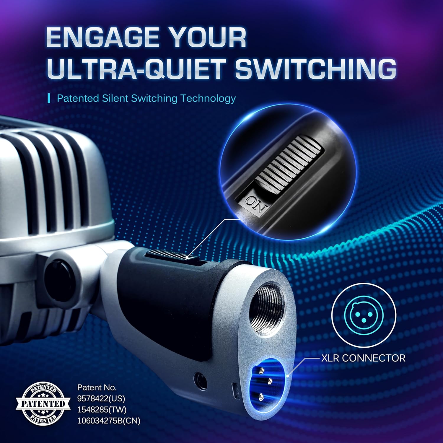 CAROL CLM-101 Professional Vintage Wired Microphone – Dynamic Supercardioid with Dual Microphone-Capsules for Singing, Karaoke, and Stage, Includes Mic, Storage Bag & Switch(Cable Not Included) -Black