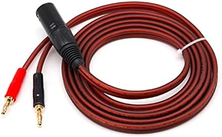 Quality Active Speaker Cable Regular 3 Pin XLR to 2 Banana for Amplifier Soundbox OFC Audio Cable Gold Plating 1M 2M 3M 5M 8M (Color : A Pair, Length : 3meter)