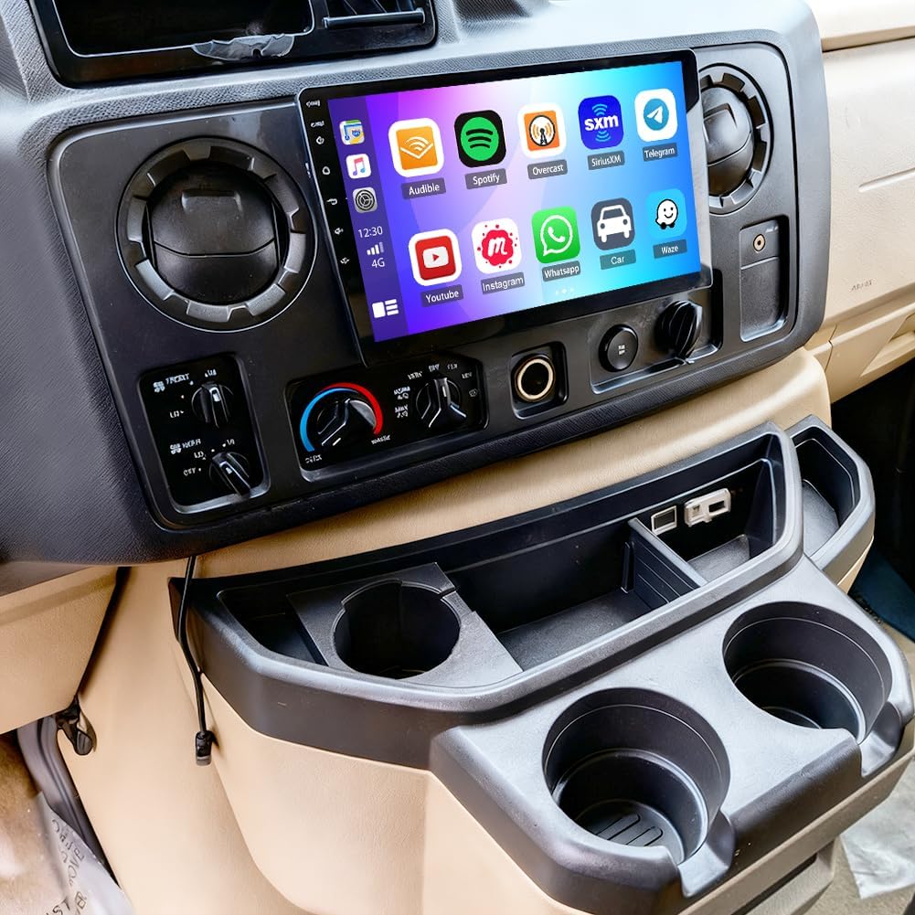 Double Din Car Stereo Radio for Ford E150 E250 E350 2009-2013 Android 14 10