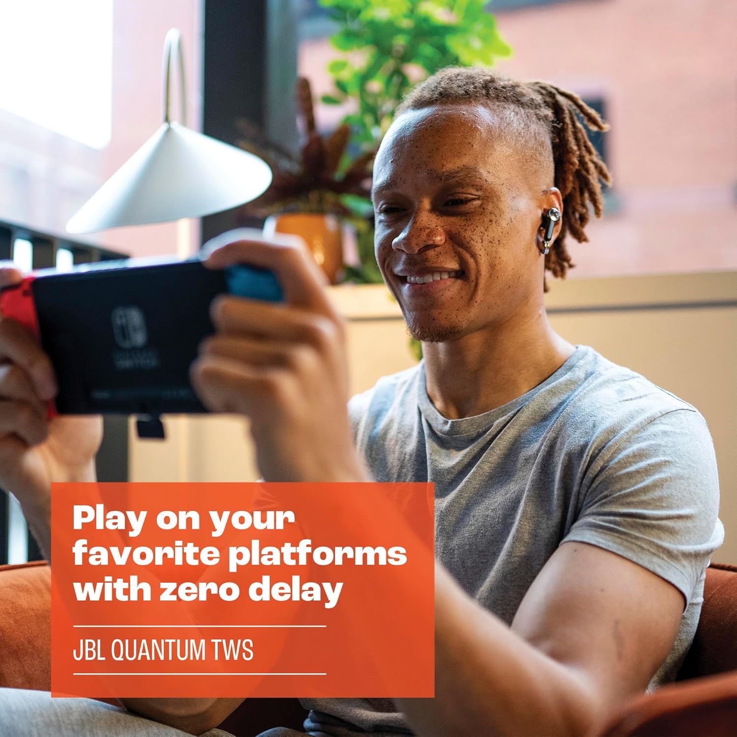 JBL Quantum TWS - True Wireless Noise Cancelling Gaming Earbuds, Fast Pair and JBL Dual Source, 6 beamforming mics, IPX4 Water Resistant, Up to 8hrs Playtime with 16hr of Backup in The case (Black)