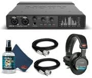 MOTU UltraLite-mk5 USB Audio Interface Bundle with Headphone, XLR Cables, and 6Ave Cleaning Kit
