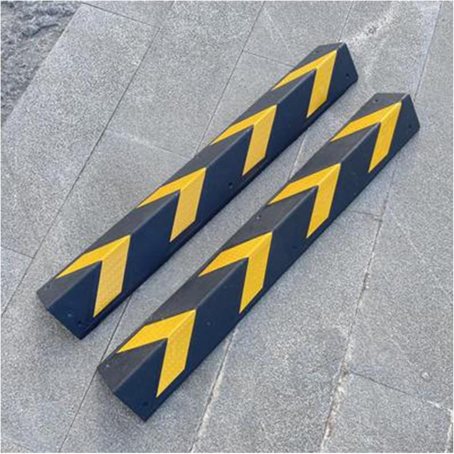 Wall Edge and Bumpers Guards, Protect Your Car Rubber Wall Protector Corner Protectors, Parking Garage Warehouse(Black+yellow-100cm,20pcs)