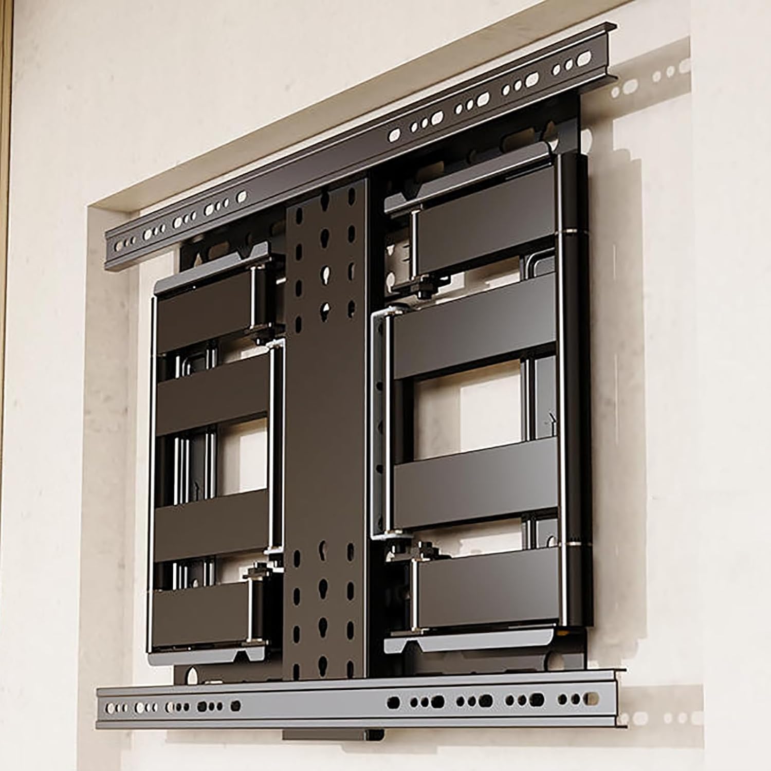 Full Motion TV Wall Mount for 40-100 Inch TV Mounts, Swivel & Tilt TV Mount Extendable Arm, Articulating Wall Mount TV Bracket with Hole Drilling Template(50-100inch)