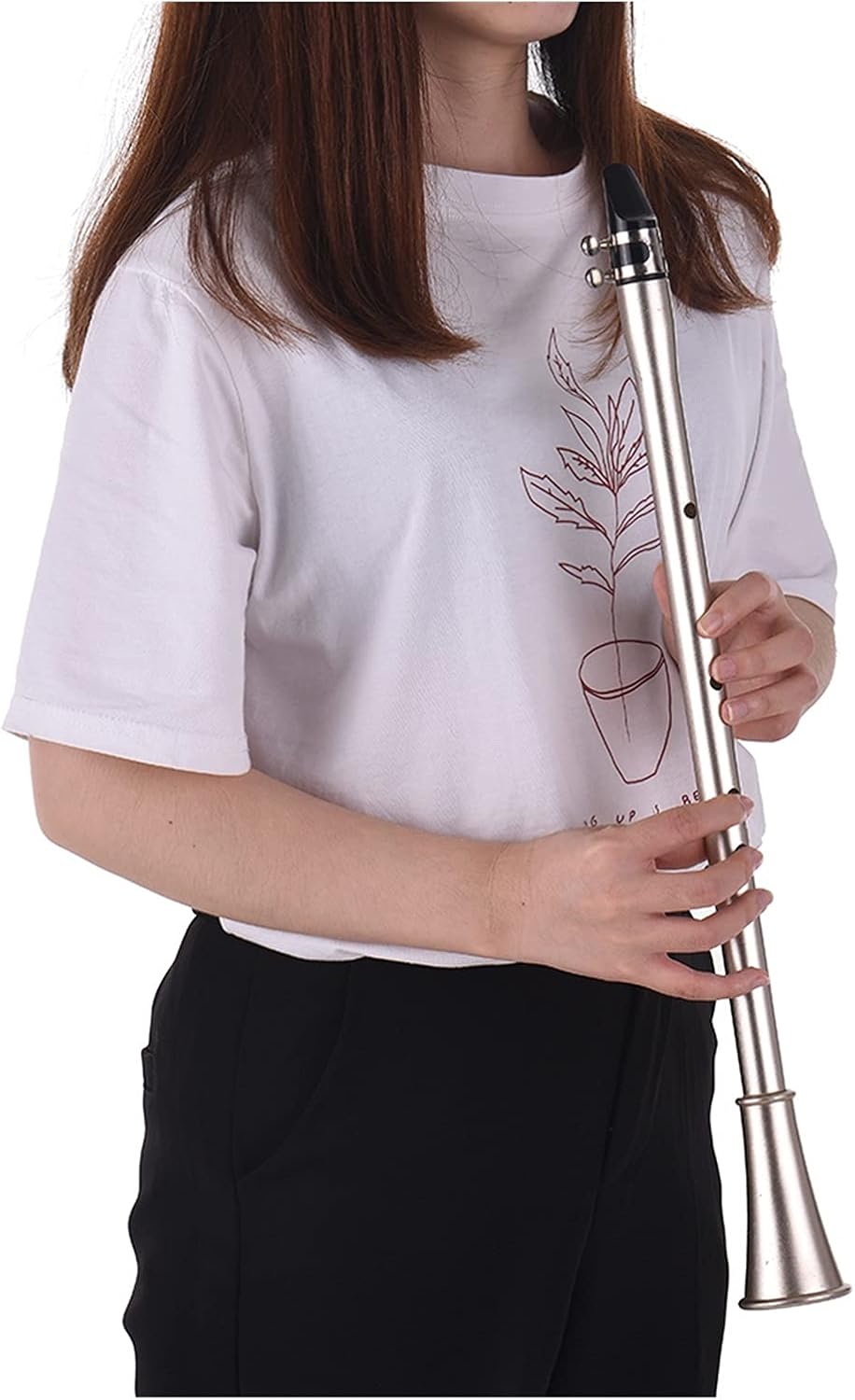 Sax Beginners Kit Bb Key Mini Clarinet Sax Compact Clarinet Saxophone ABS Material Musical Wind Instrument for Beginners with Carry Bag Wind Instrument (Color : Bb Key)