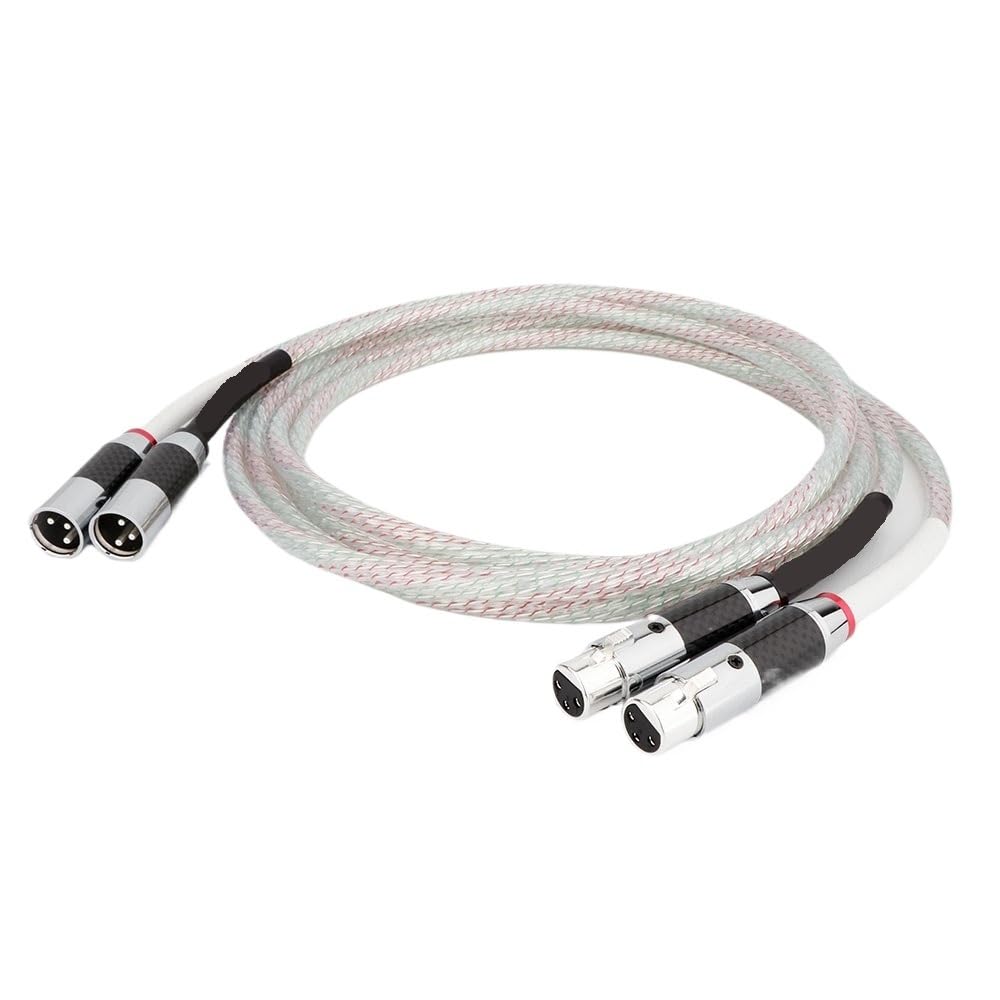 7N OCC XLR Balanced Wire XLR Plug Male to Female Audio Balanced Cord Interconnect Cable with Carbon Fiber(300cm)