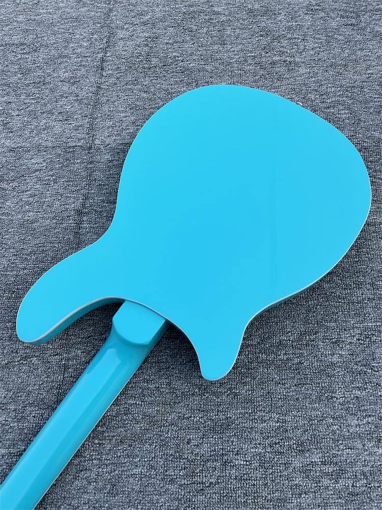 Electric Bass Guitar with 4 Strings, Rosewood Fingerboard, White Pickguard, and Striking Blue Color - Perfect for Bassists and Musicians Seeking High- Sound and Eye-Catching