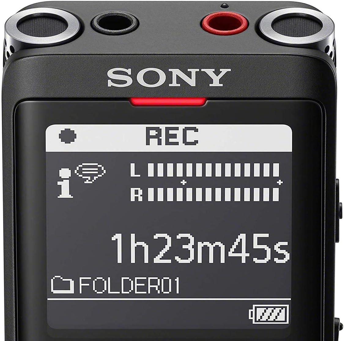 Sony ICD-UX570 Ultra-Compact Digital Voice Recorder Stereo Recording, Noise Cancellation, USB Direct, Long Battery, Easy File Transfer, Expandable Memory, Batteries Included