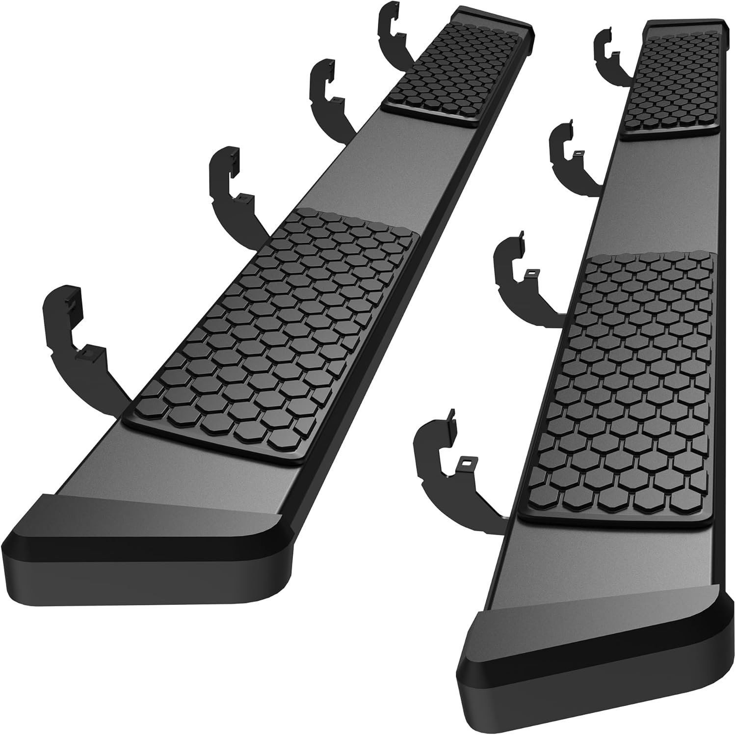 6 Inches Running Boards Compatible with 2019-2026 Chevy Silverado/GMC Sierra 1500 Crew Cab, 2020-2026 2500HD 3500HD Crew Cab, Black Side Step Nerf Bars Side Rail