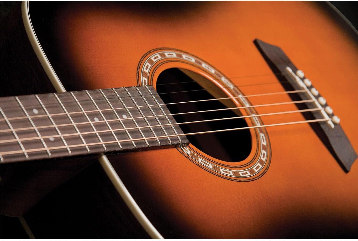 Washburn 6 String Acoustic Guitar, Right (WD7SATB-A)