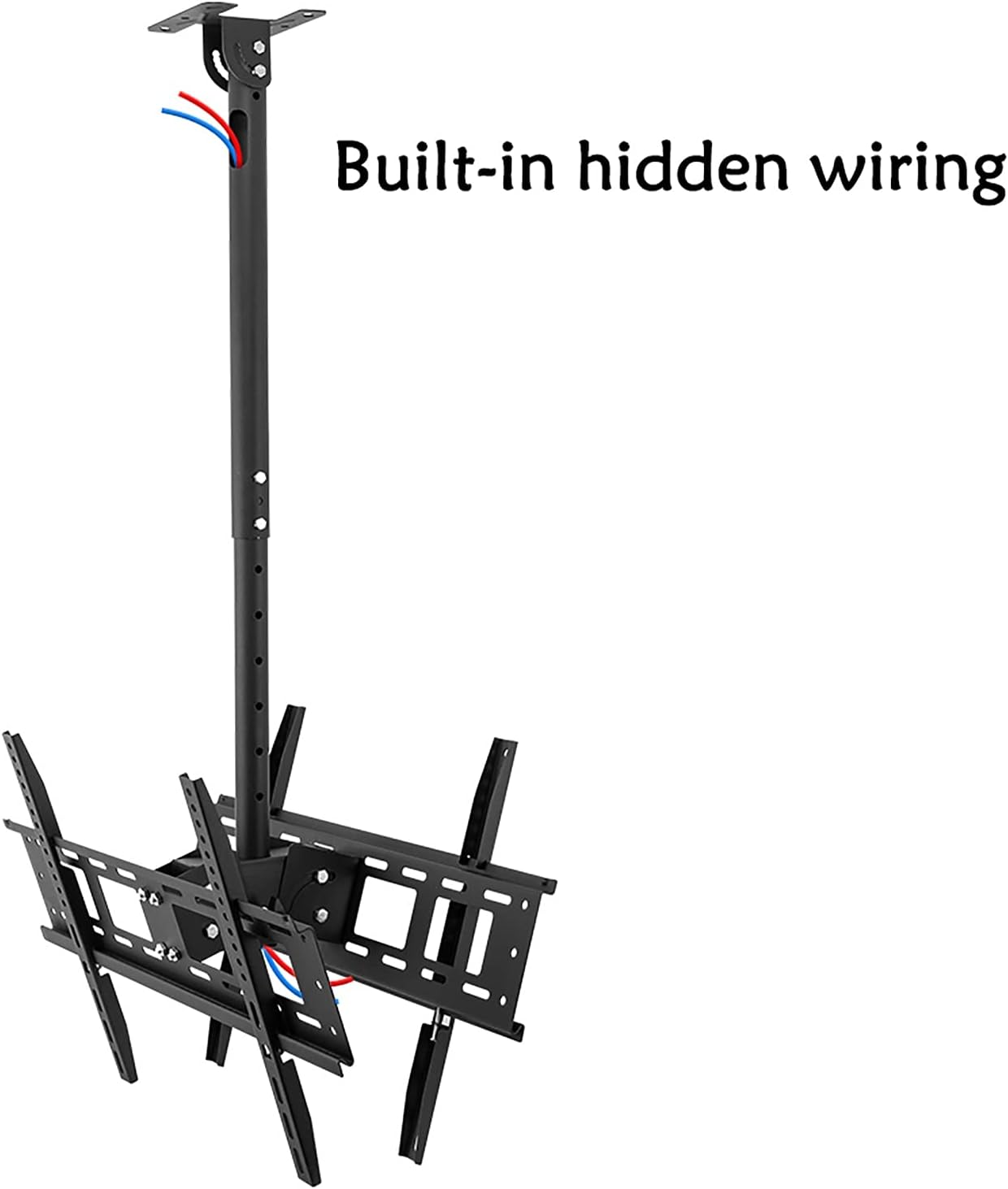 Tv Stand Tv Wall Mount Dual Tv Ceiling Mount, Fits 32-55Inch Led Screen Display, Tilt, Swivel and Height Adjustable Tv Bracket, Easy to Assemble,3.54m