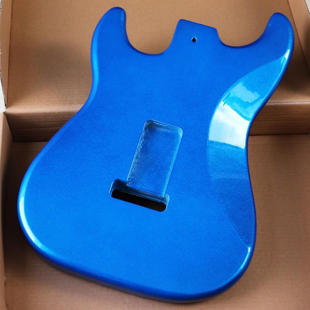 JD.Moon Electric Guitar Body for Fender ST Strat Guitar Accessory DIY Metal Blue Poplar HSH Guitar Body