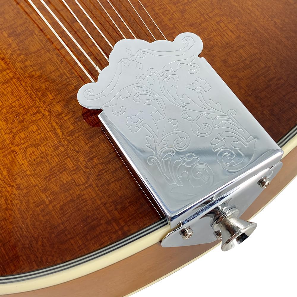 Electric Acoustic Mandolin A Style 8 String, Mahogany Body w/Built-in Pickup – Full Kit for Stage, Studio & Home (Includes Gig Bag, Audio Cable, Strap & Picks)