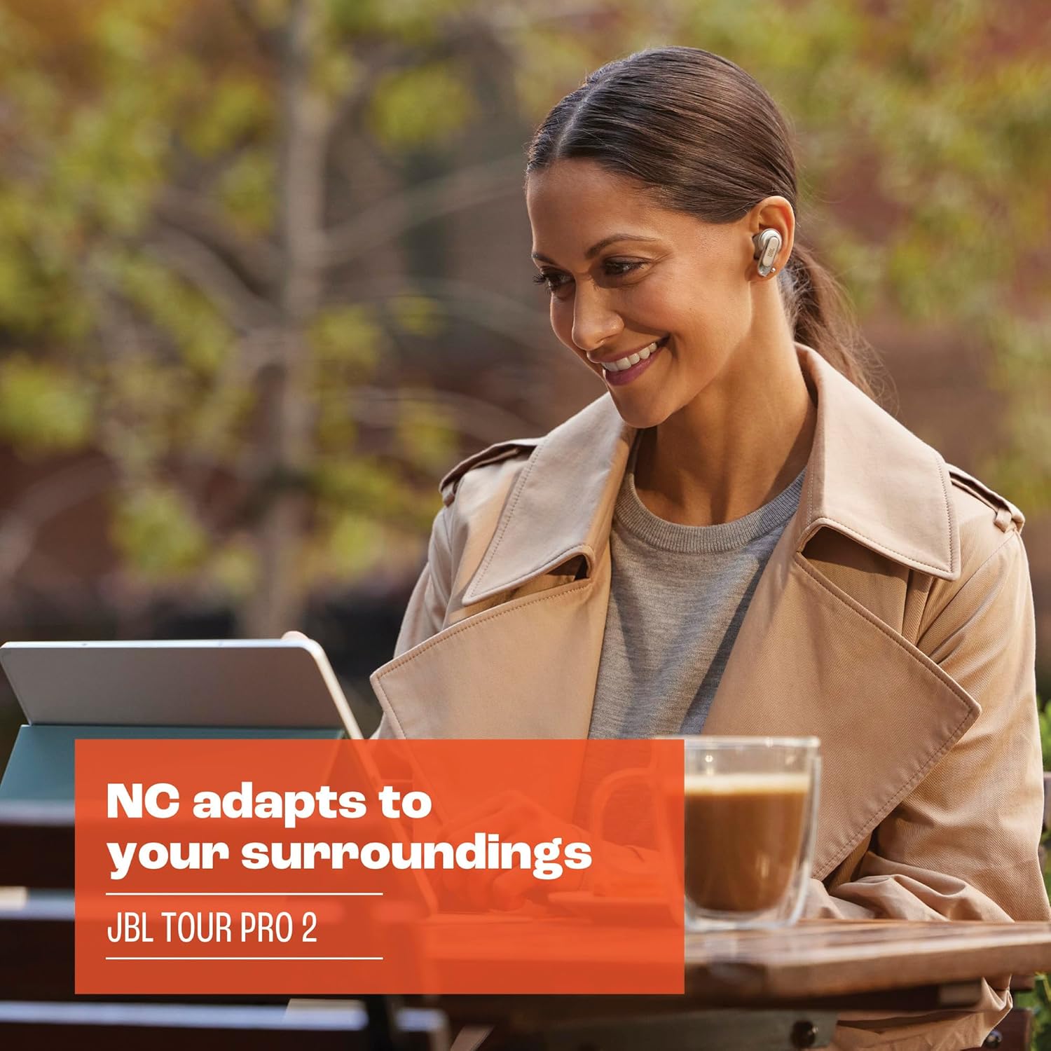 JBL Tour Pro 2 - True Wireless Noise Cancelling Earbuds with Smart Charging Case, 6-mic Perfect Calls with Voice Control, Up to 40hrs of Playtime, Immersive JBL Spatial Sound (Black)